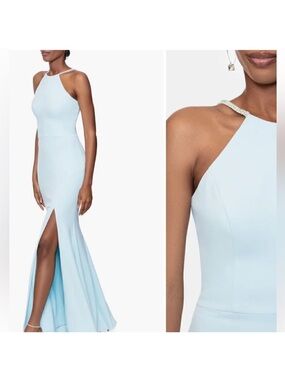 XSCAPE Aqua KYHLE Rhinestone NWT $278